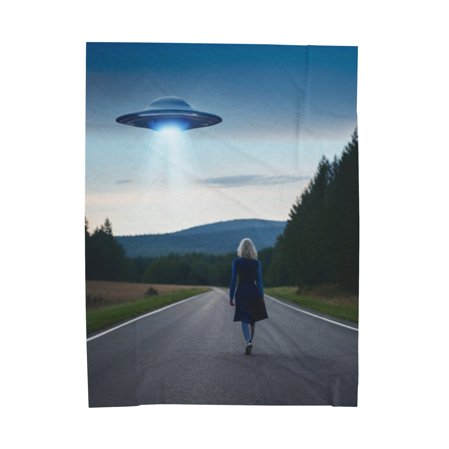 Velveteen Plush UFO Blanket AI creation