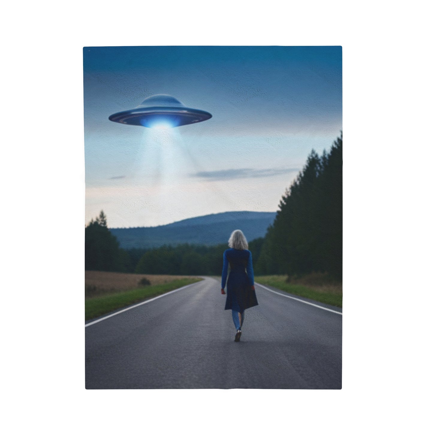 Velveteen Plush UFO Blanket AI creation