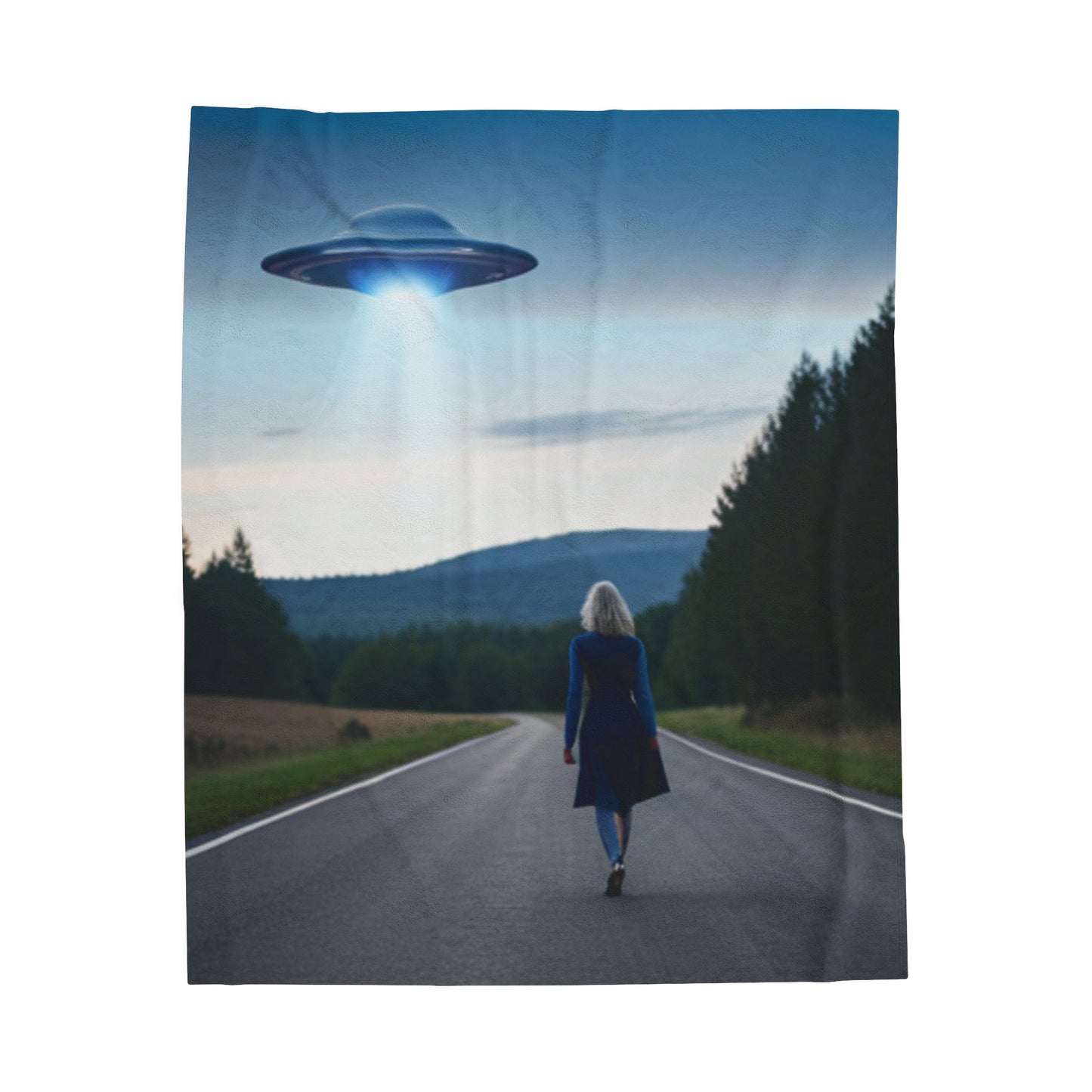 Velveteen Plush UFO Blanket AI creation