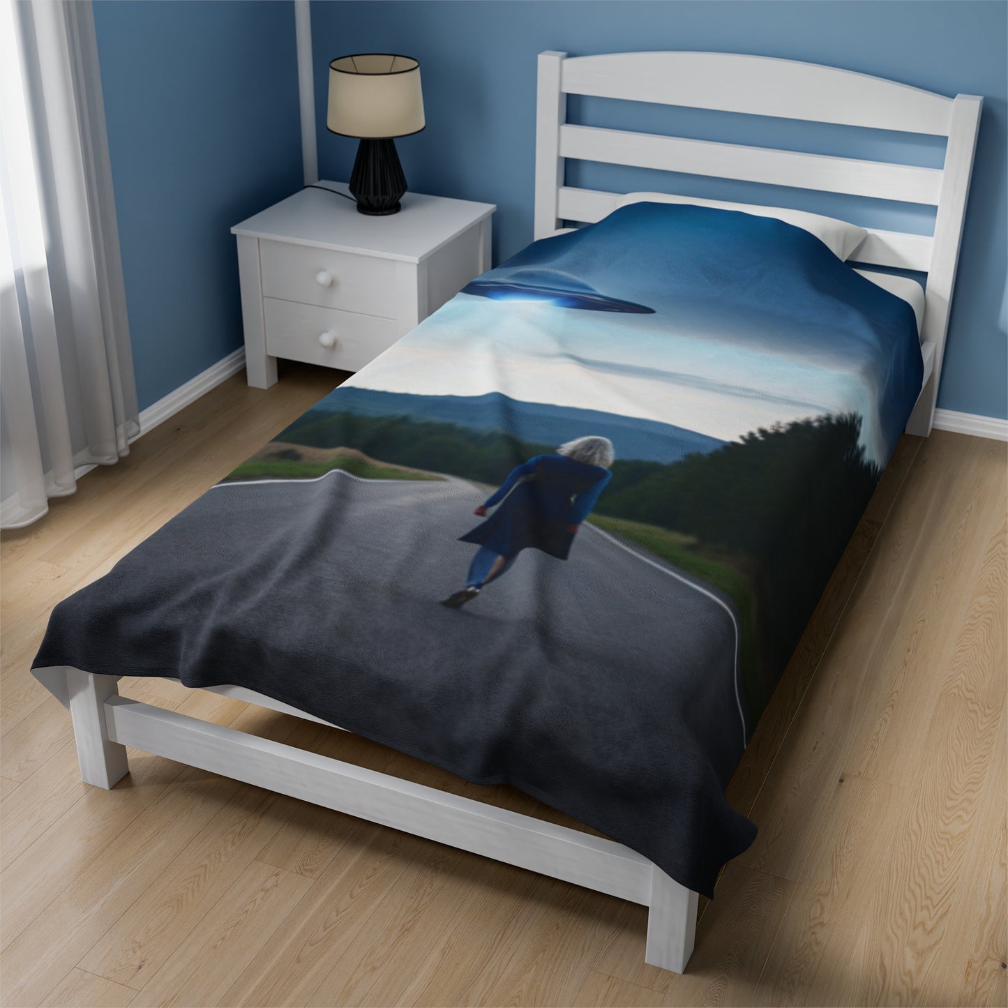 Velveteen Plush UFO Blanket AI creation