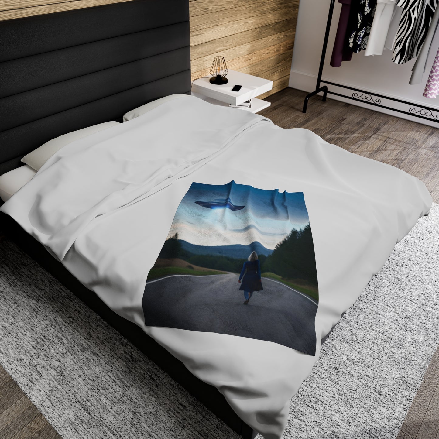 Velveteen Plush UFO Blanket AI creation