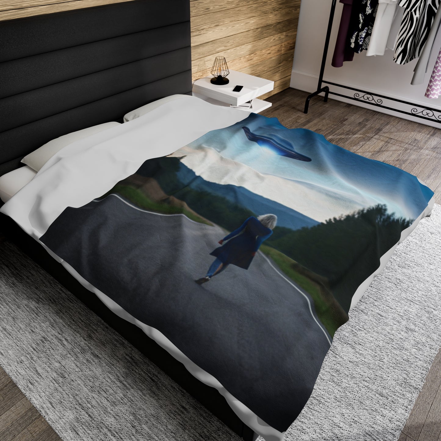 Velveteen Plush UFO Blanket AI creation