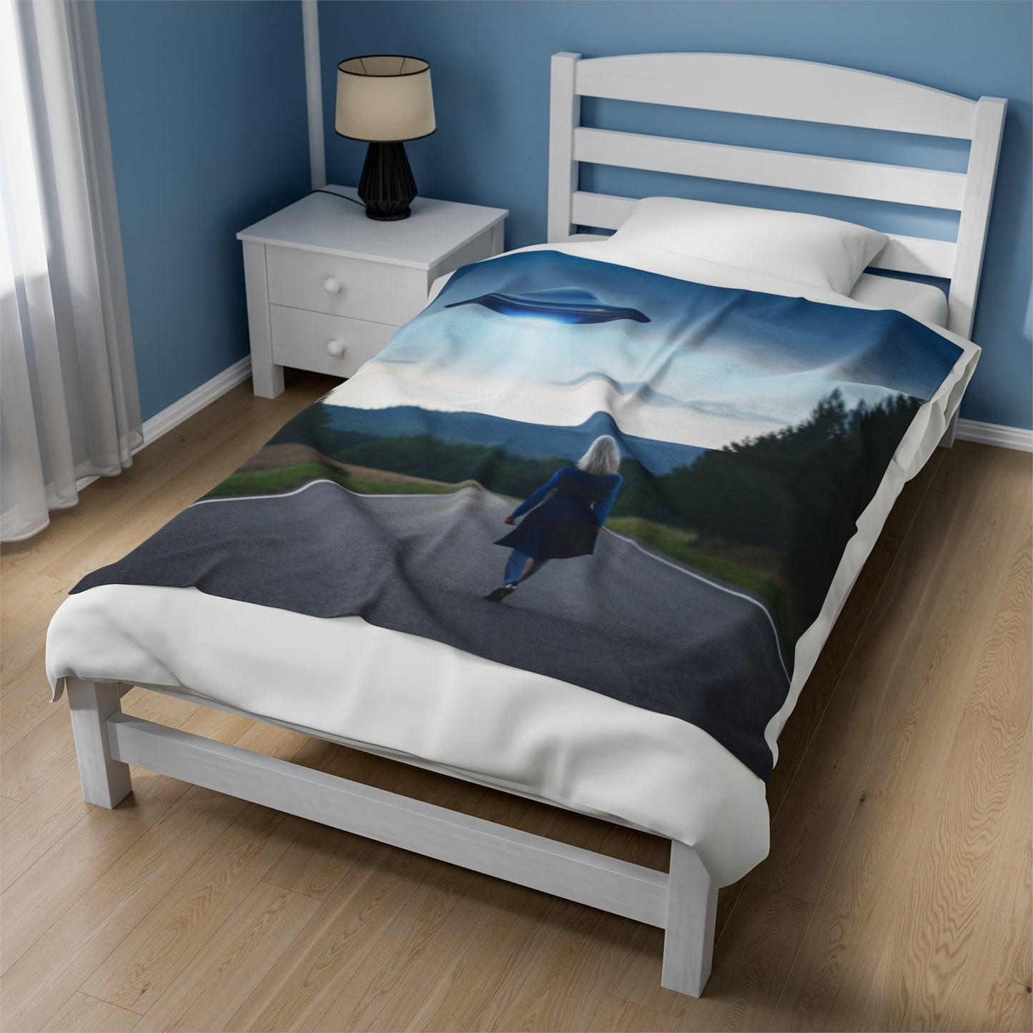 Velveteen Plush UFO Blanket AI creation