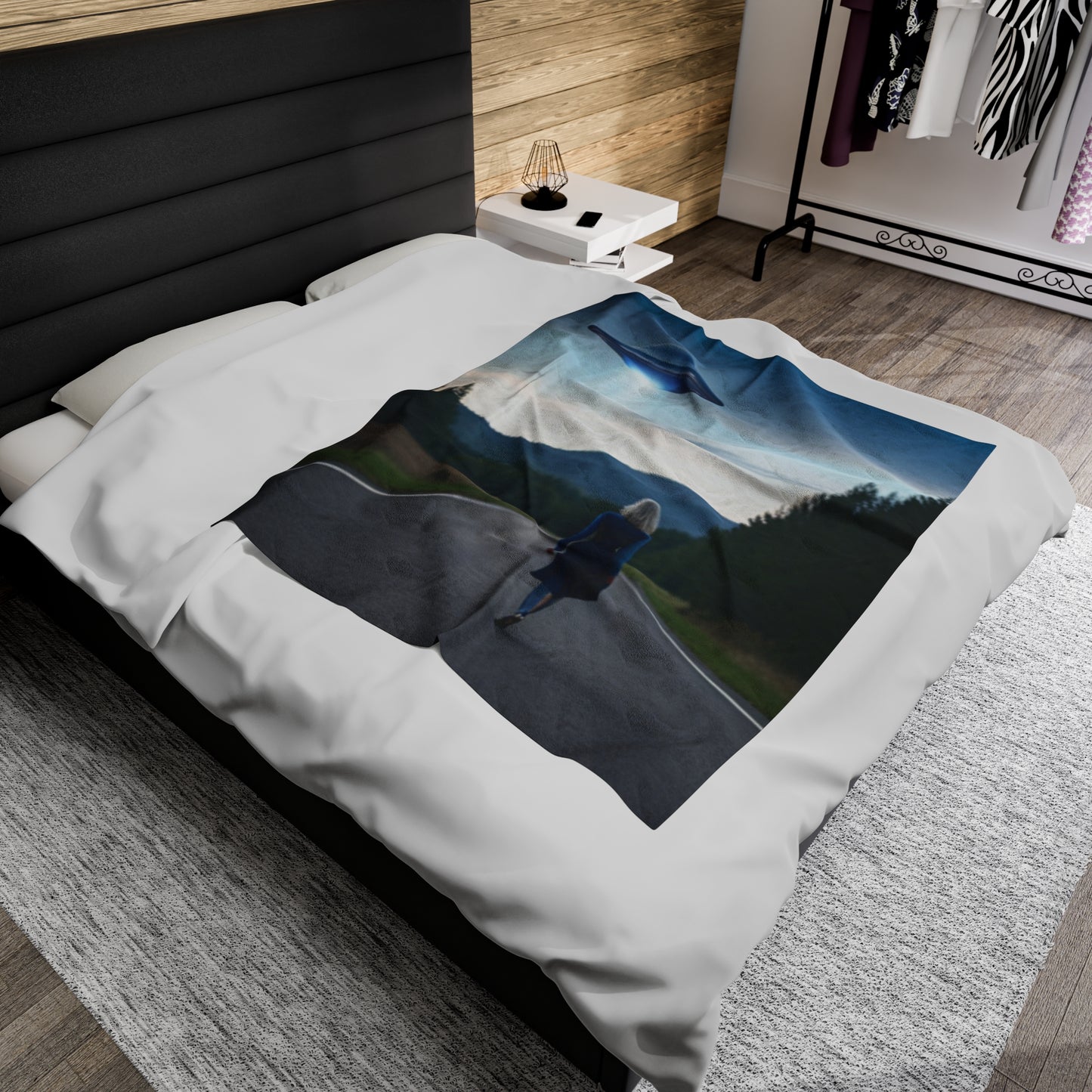 Velveteen Plush UFO Blanket AI creation