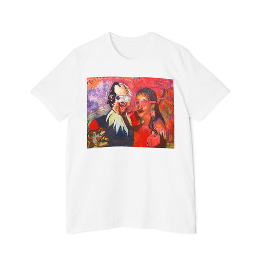 Collage Couple with Frog by John Kamicha - Light Organic T-shirt - Unisex