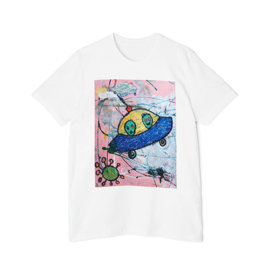 Aliens in Spaceship by Obi - Light Organic T-shirt - Unisex
