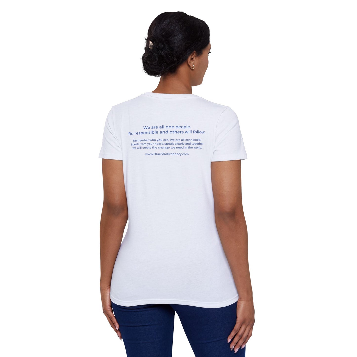 Women's Organic Short Sleeve T-Shirt / Blue Star