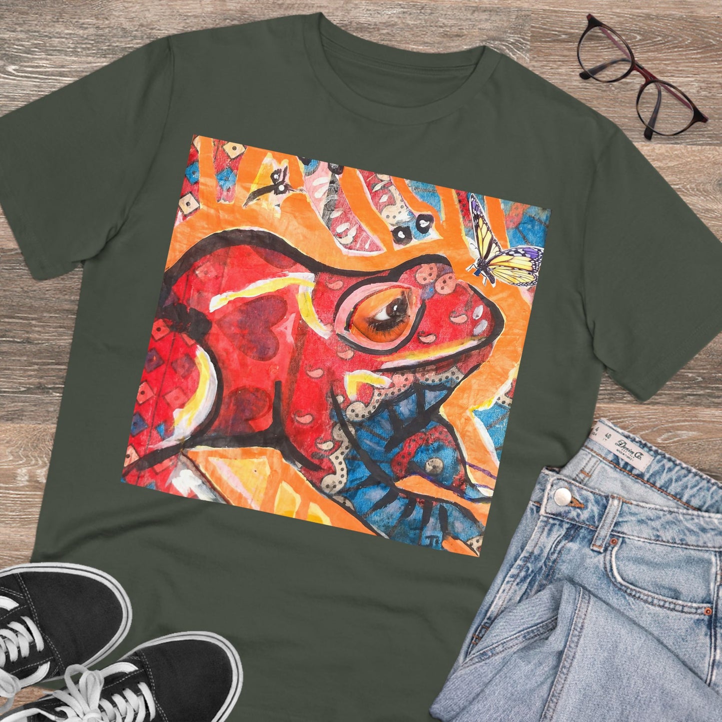 Frog by John Kamicha - Dark Organic T-shirt - Unisex