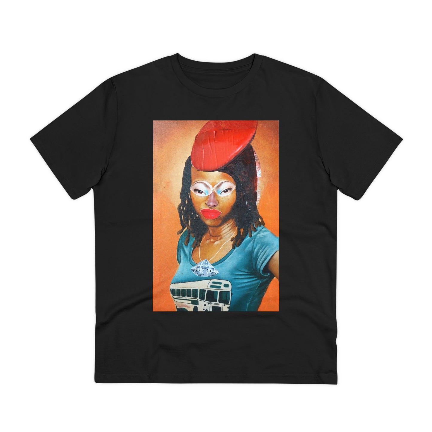 Girl with Red Hat by John Kamicha - Dark Organic T-shirt - Unisex