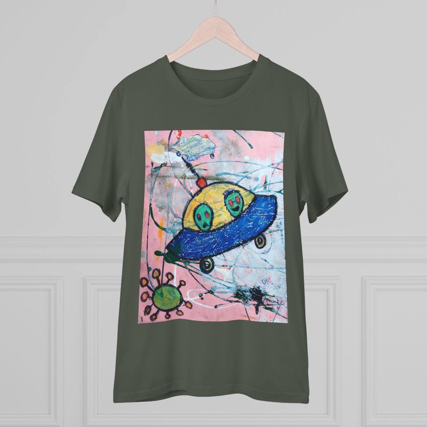 Aliens in Spaceship by Obi - Dark Organic T-shirt - Unisex