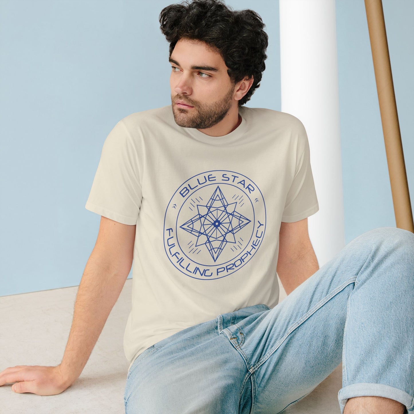 Organic Staple T-shirt - Unisex Blue Star Miriam Delicado New