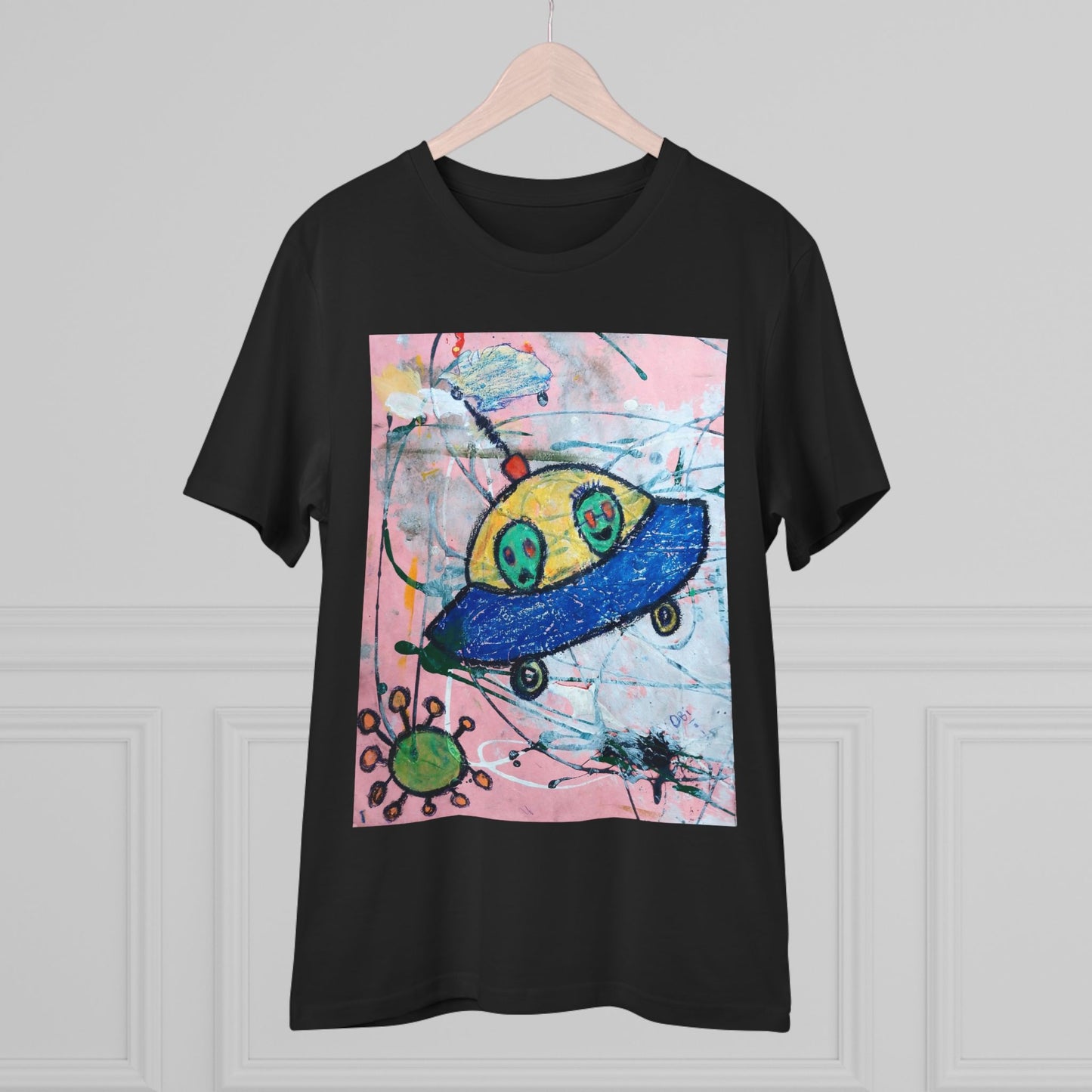 Aliens in Spaceship by Obi - Dark Organic T-shirt - Unisex