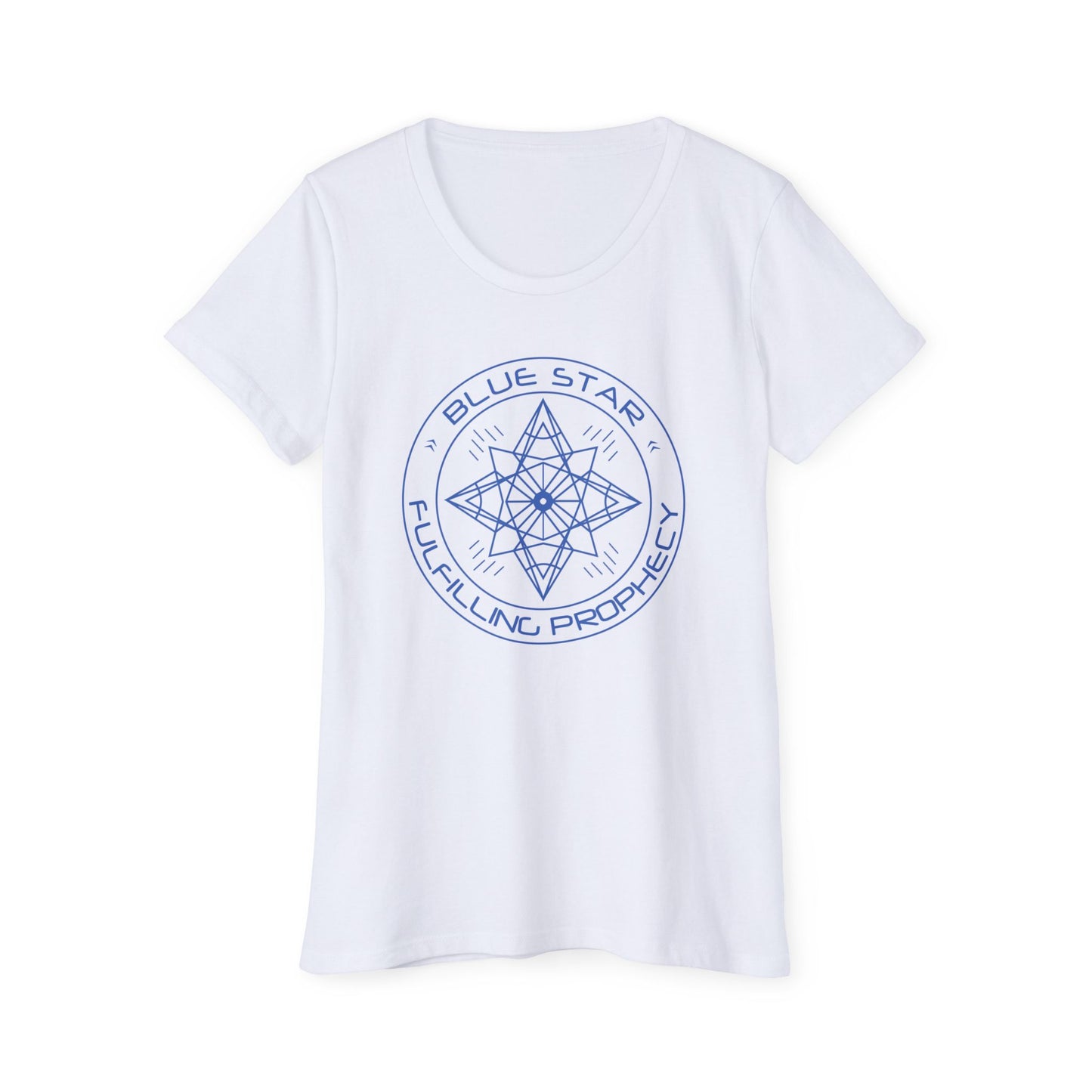 Women's Organic Short Sleeve T-Shirt / Blue Star Miriam Delicado