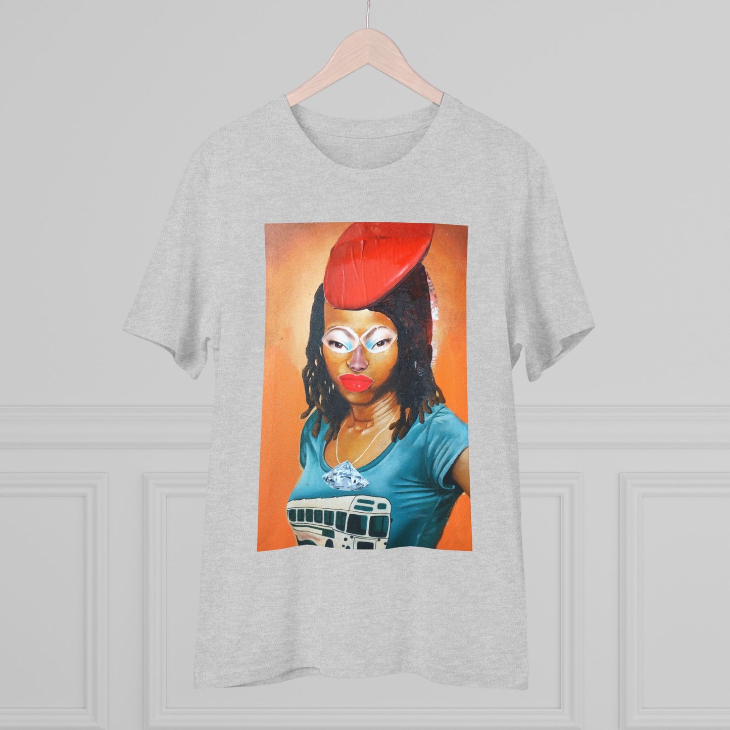 Girl with Red Hat by John Kamicha  - Light Organic T-shirt - Unisex