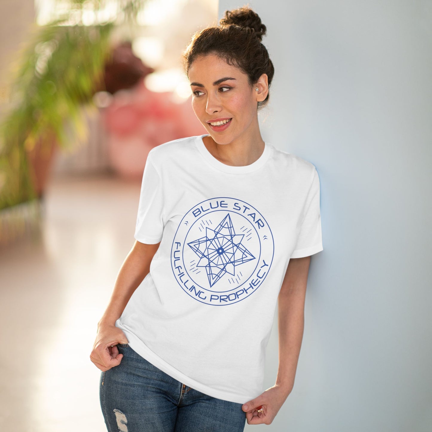 Organic Creator T-shirt - Unisex Blue Star Miriam Delicado