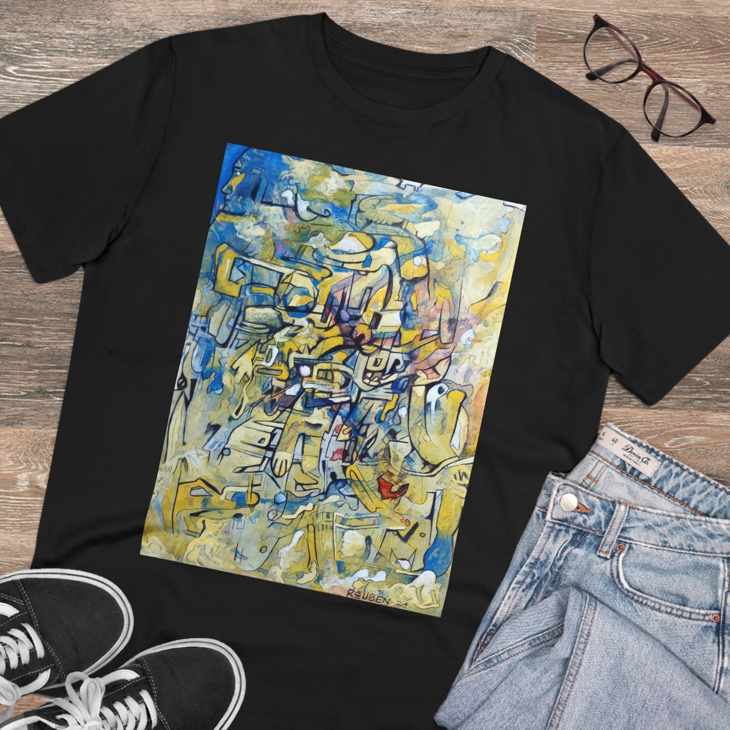 Abstract by "Reuben G" - Dark Organic T-shirt - Unisex