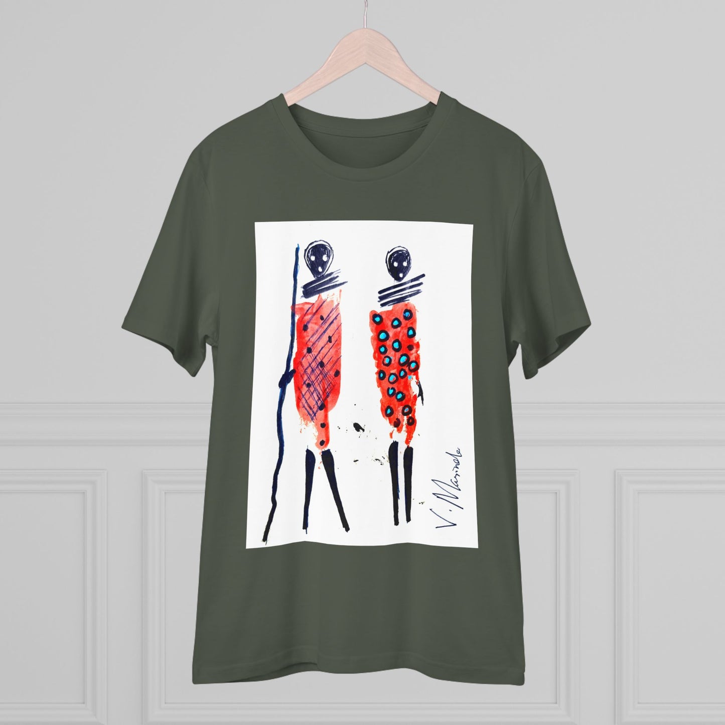 Kenyans in Red by Vinnie - Dark Organic T-shirt - Unisex