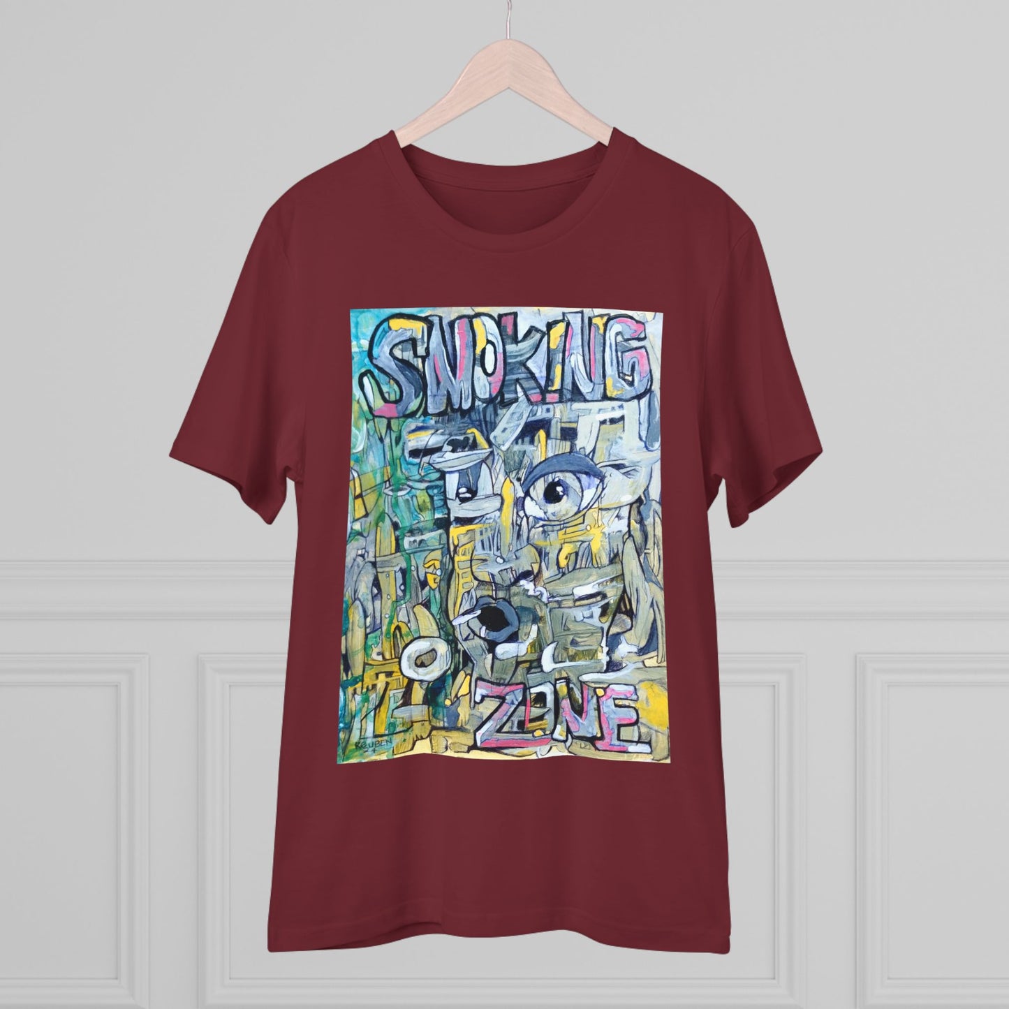 Smoking Zone by Ruben G - Dark Organic T-shirt - Unisex