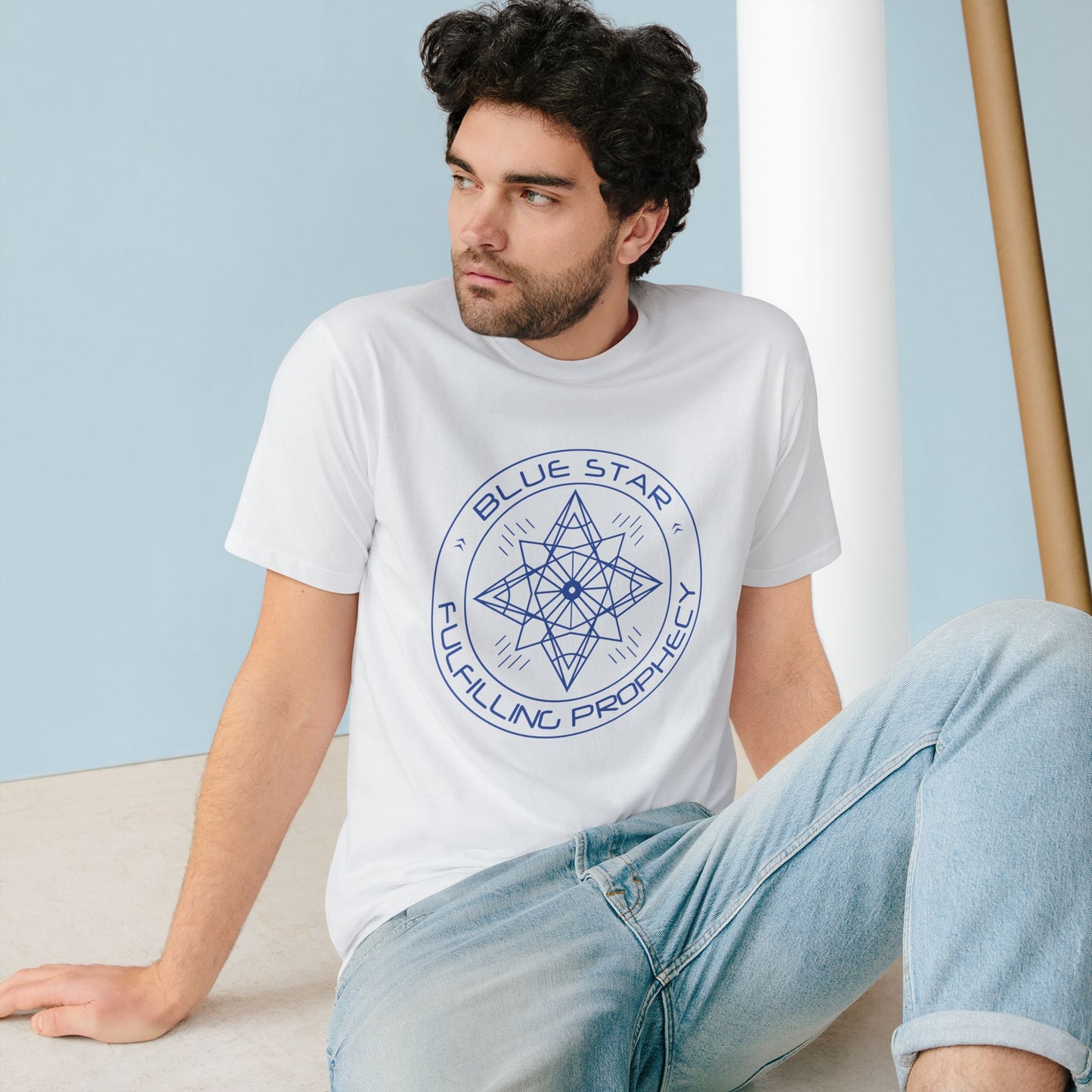 Organic Staple T-shirt - Unisex Blue Star Miriam Delicado New