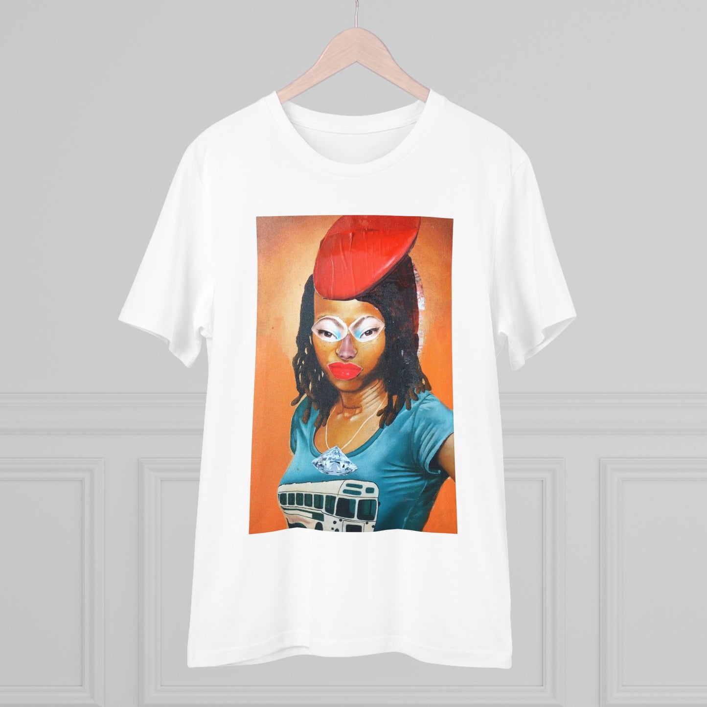 Girl with Red Hat by John Kamicha  - Light Organic T-shirt - Unisex