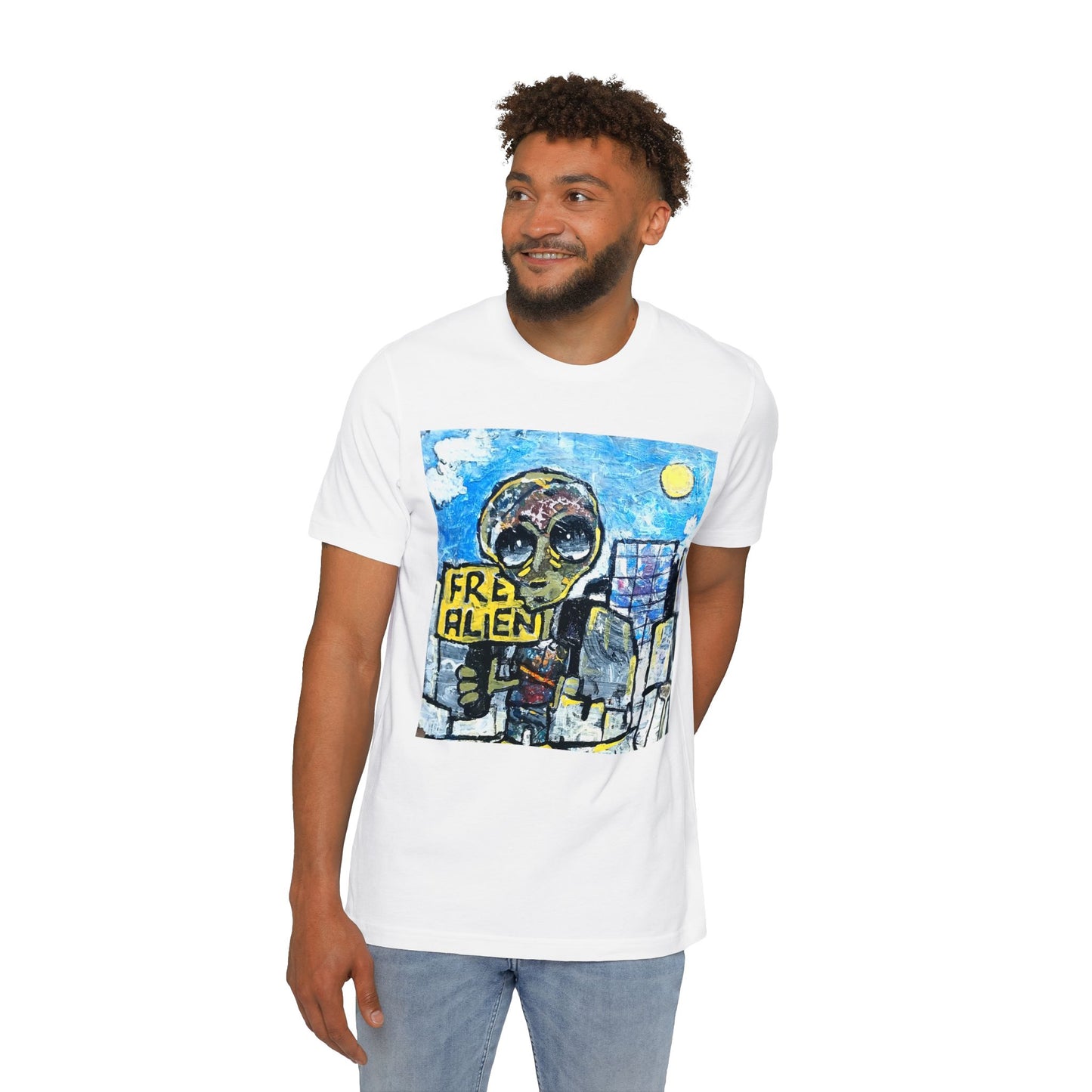 Free Alien by Reuben G -Light Organic T-shirt - Unisex