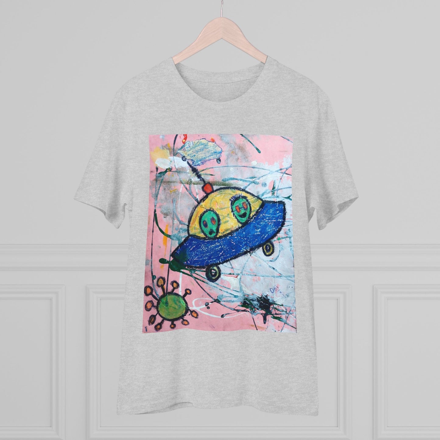 Aliens in Spaceship by Obi - Light Organic T-shirt - Unisex