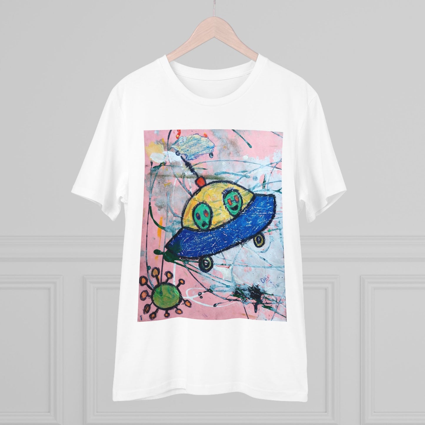 Aliens in Spaceship by Obi - Light Organic T-shirt - Unisex