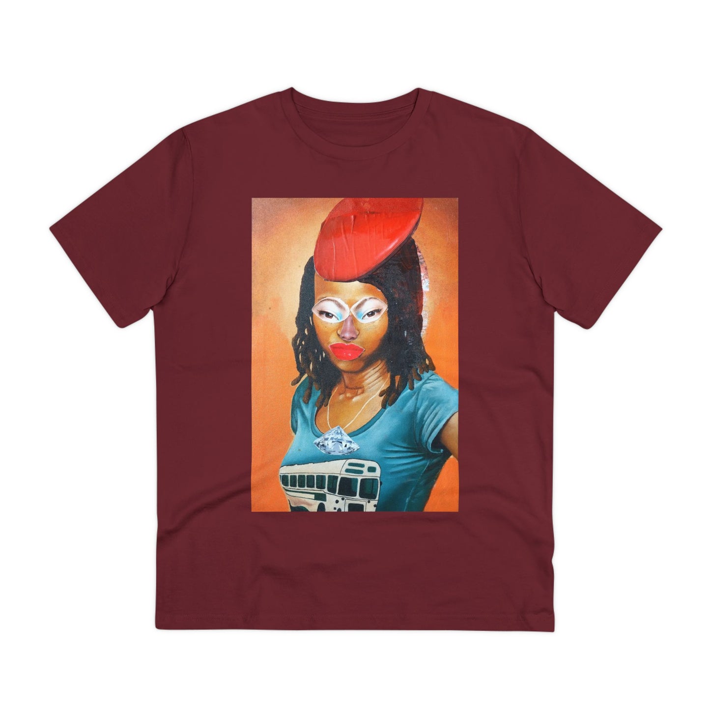 Girl with Red Hat by John Kamicha - Dark Organic T-shirt - Unisex