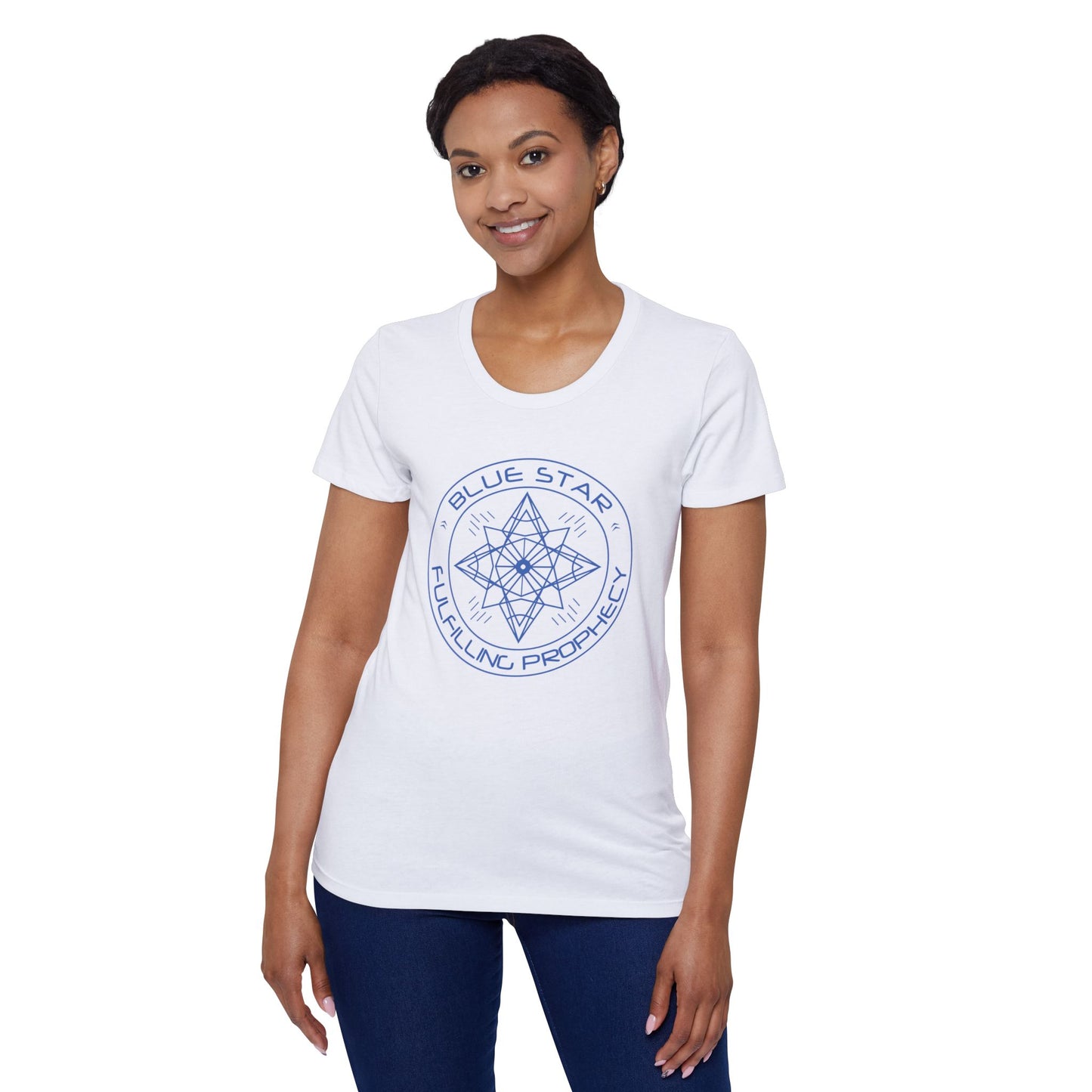 Women's Organic Short Sleeve T-Shirt / Blue Star