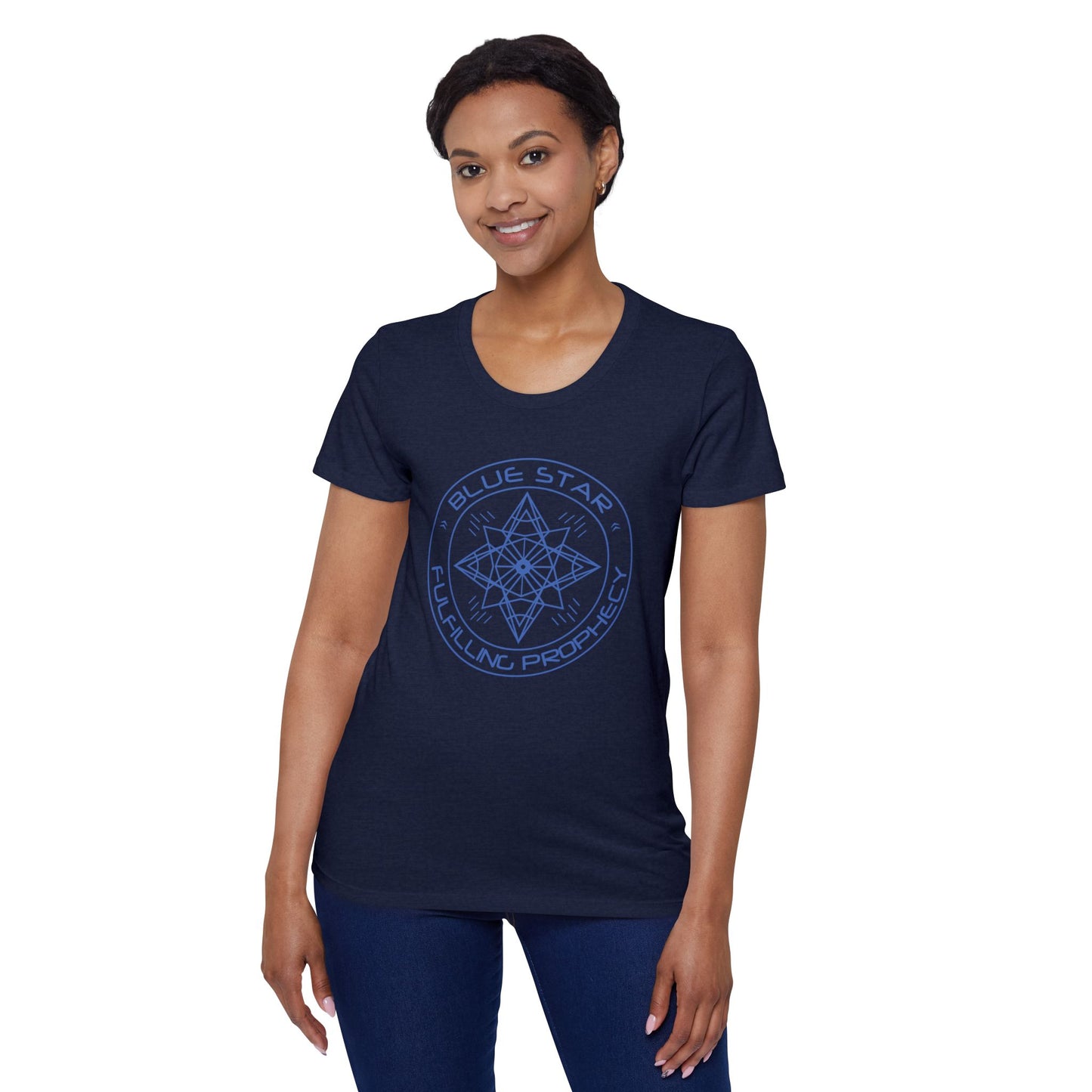 Women's Organic Short Sleeve T-Shirt / Blue Star